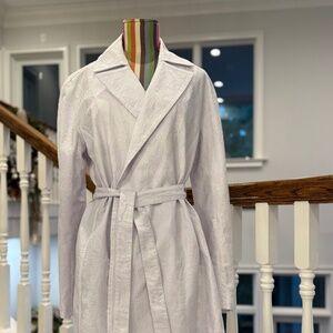 Trench coat, Linda Allard Ellen Tracy, size M, white